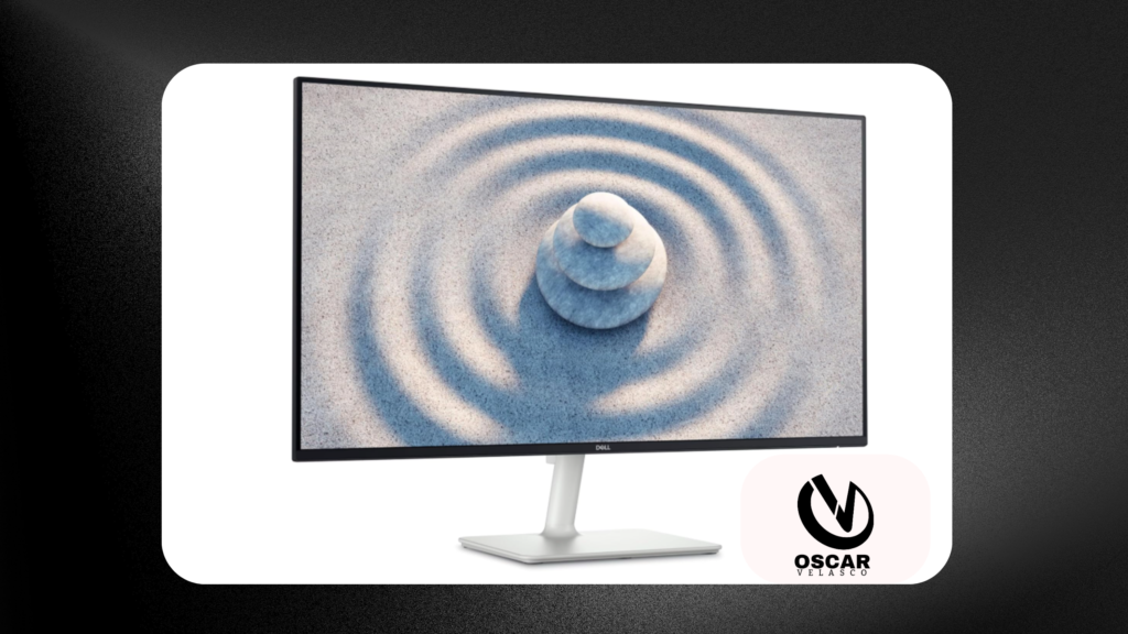 Monitor gamer Dell 2K com 144 Hz e painel IPS, exibindo design moderno com bordas finas e foco em alta qualidade de imagem para jogos.