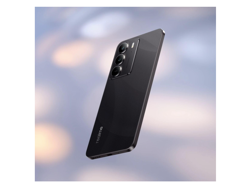 Realme C75 visto por trás destacando acabamento moderno e módulo de câmeras robusto