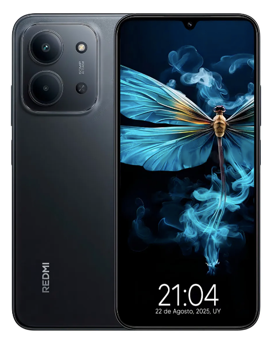 Visão detalhada das câmeras do Xiaomi Redmi 15 com destaque para o sensor de 50MP e bateria de 7000mAh.