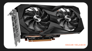 placa-de-video-amd-radeon-rx-6600-asrock-challenger.jpg Placa de vídeo AMD Radeon RX 6600 ASRock Challenger com dois coolers e design preto, ideal para jogos em Full HD