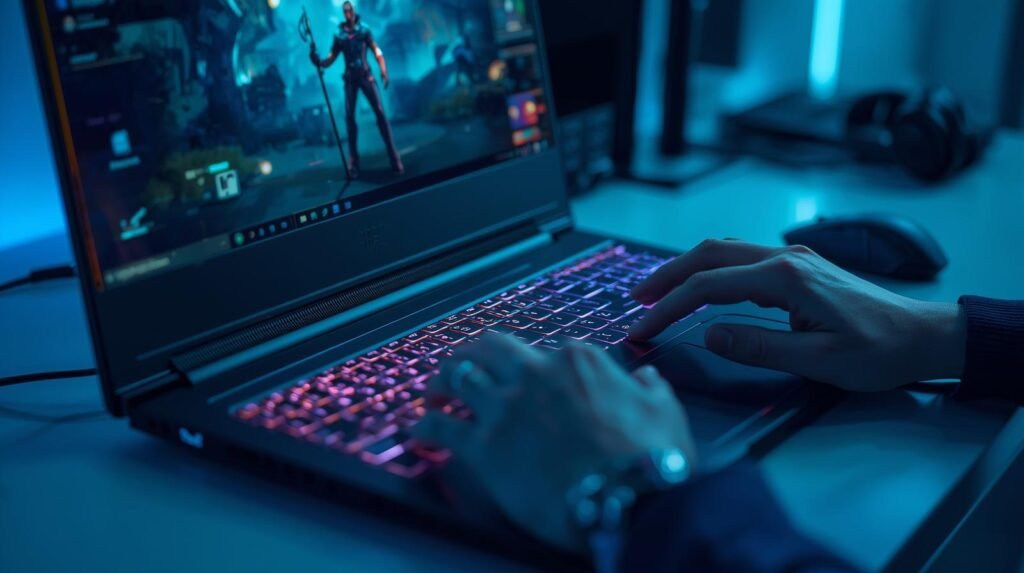 notebook gamer continua sendo a placa gráfica dedicada. Em 2026